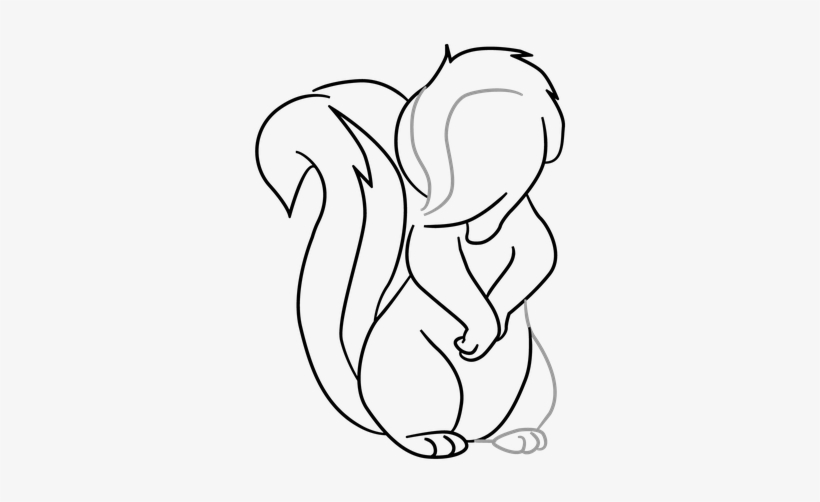 28 Collection Of Skunk Drawing - Drawing, transparent png download