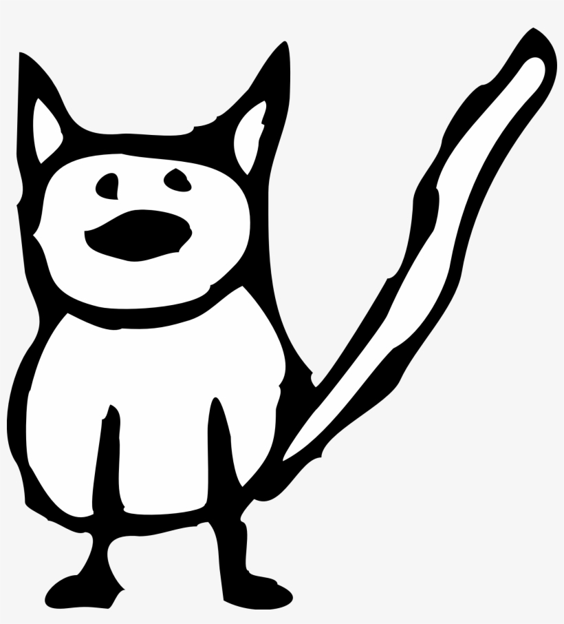 Cat Black And White Cartoon Black Cat Free Download - Cartoon Cats Black And White, transparent png download