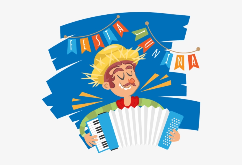 Bright Illustration For Festa Junina With Happy Man - Party, transparent png download