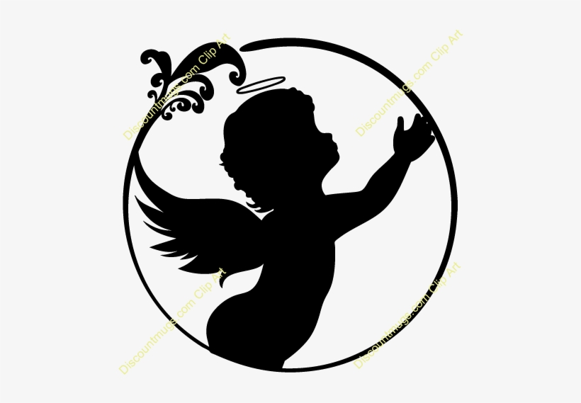 Angels Silhouette Clipart Silhouette - Sor, Fernando: 25 Works For Guitar (op. 60), transparent png download