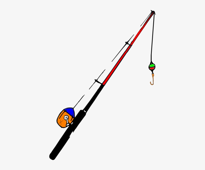 Fishing Pole With Hook, transparent png download