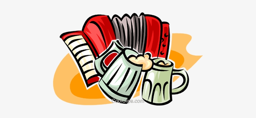 Acordeón Y Jarras De Cerveza Libres De Derechos Ilustraciones - Illustration, transparent png download