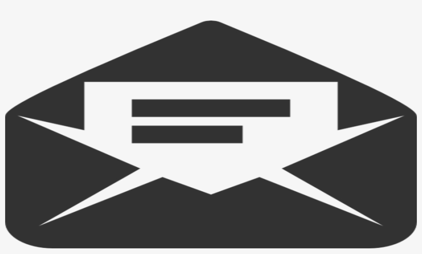 Email - Message Icon Black White, transparent png download