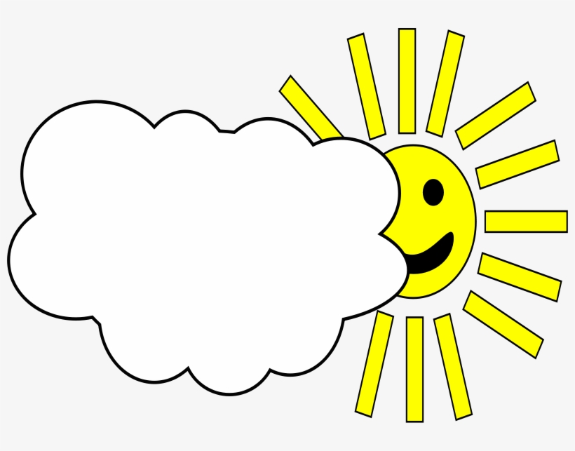 Free Vector Sun - Cloudy Weather, transparent png download