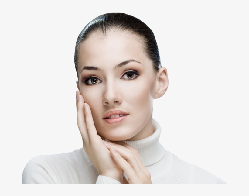 Beautiful Girl Touching Her Face - Dáng Lông Mày Cho Khuôn Mặt Tròn, transparent png download