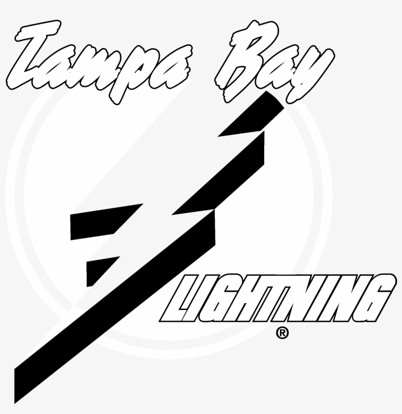 Tampa Bay Lightning Logo Black And White - Calligraphy, transparent png download
