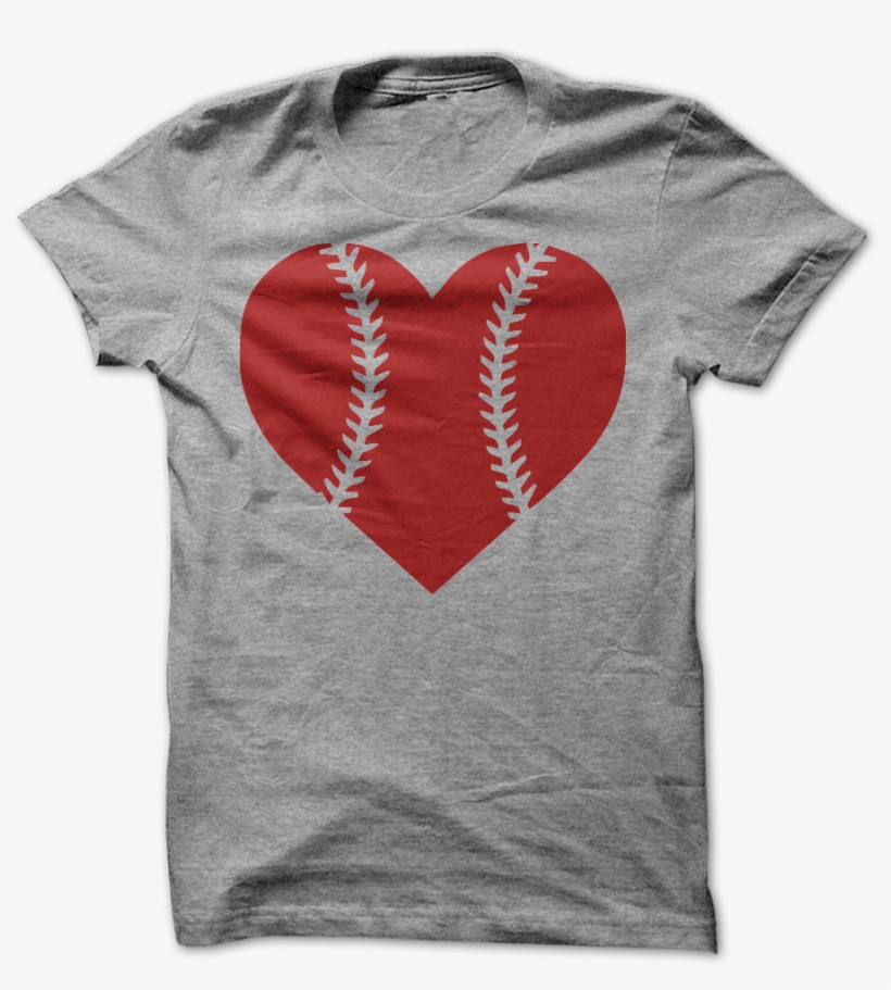 Baseball Heart [t-shirt] Awesomethreadz - Mockup, transparent png download