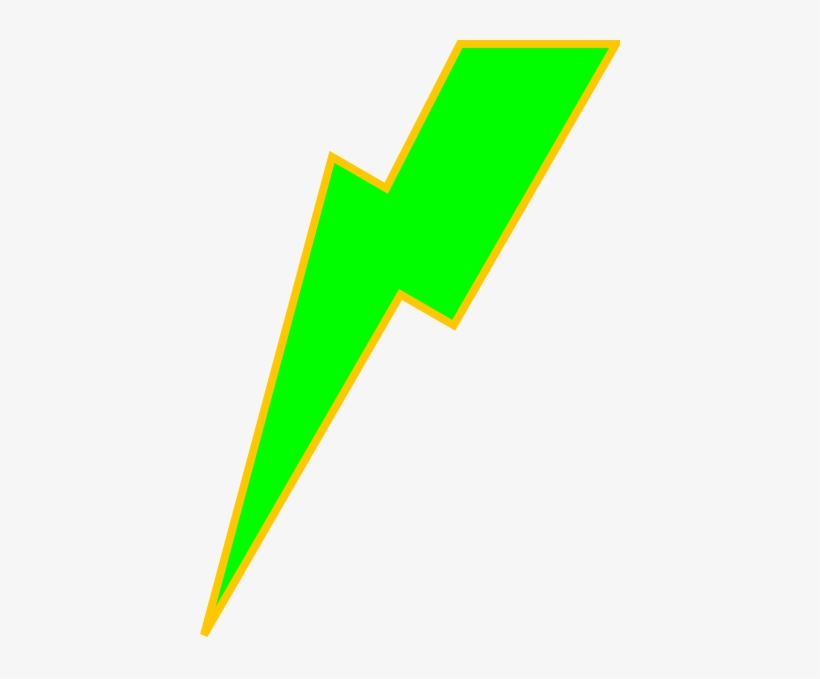 Drawn Lightening Lightning Strike - Green And Yellow Lightning Bolt, transparent png download