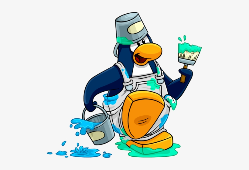 Penguin Style Painter 1 - Club Penguin Rewritten Old Blue, transparent png download