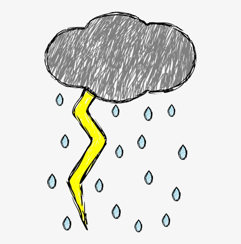 Thunderstorm Lightning Strike Cloud Free Commercial - Lightning, transparent png download