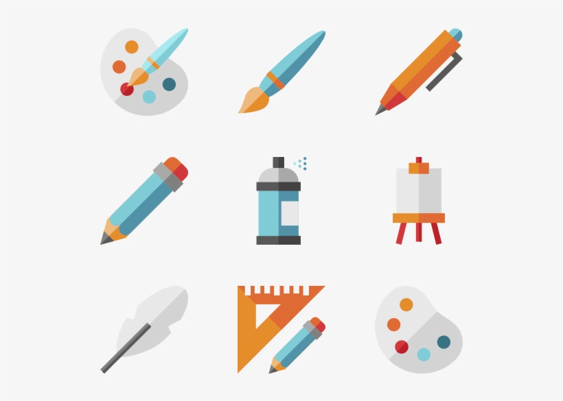 Giraffe Painter Source - Painting Tools Icons, transparent png download