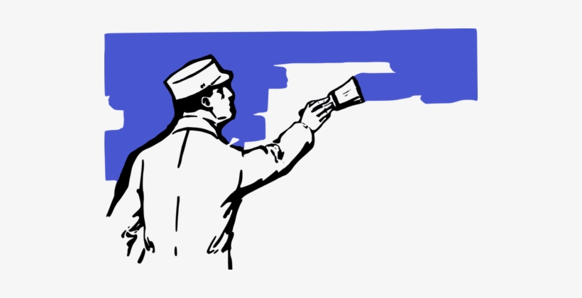 Painting Paintbrush Computer Icons Paint Rollers - Clip Art Man Painting, transparent png download