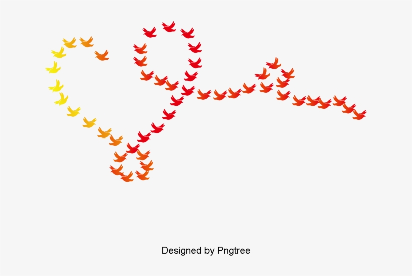 Birds Flying In The Air Are Lined Up With Beautiful - Flight, transparent png download
