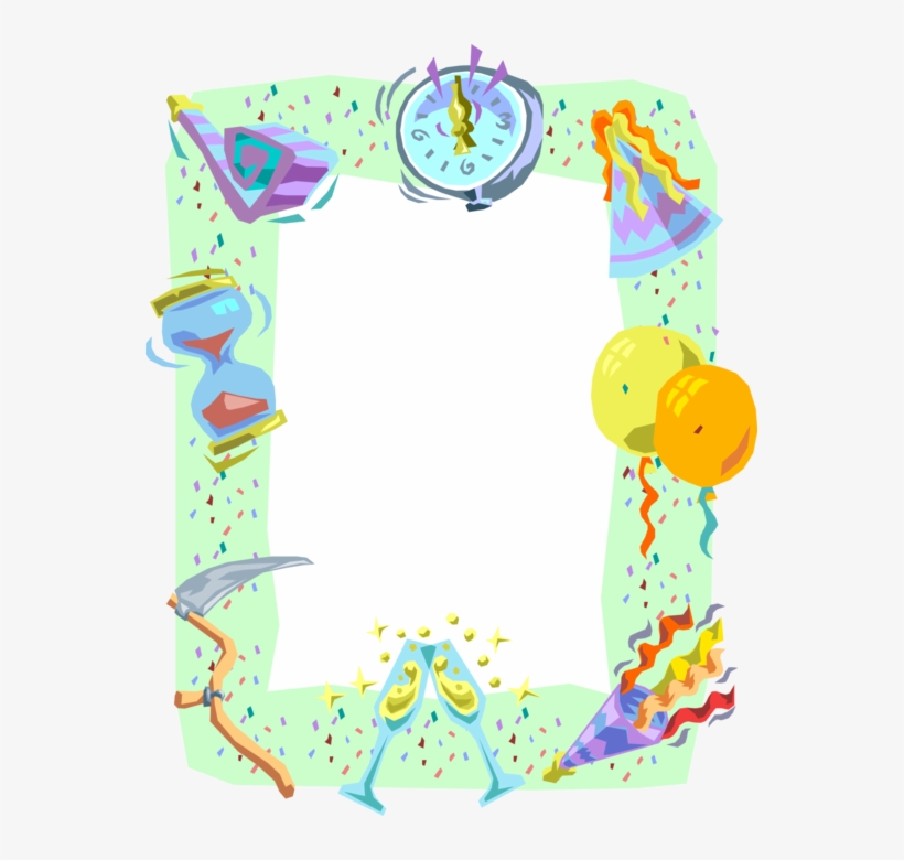 Vector Illustration Of Party Time Celebration Frame - Text, transparent png download