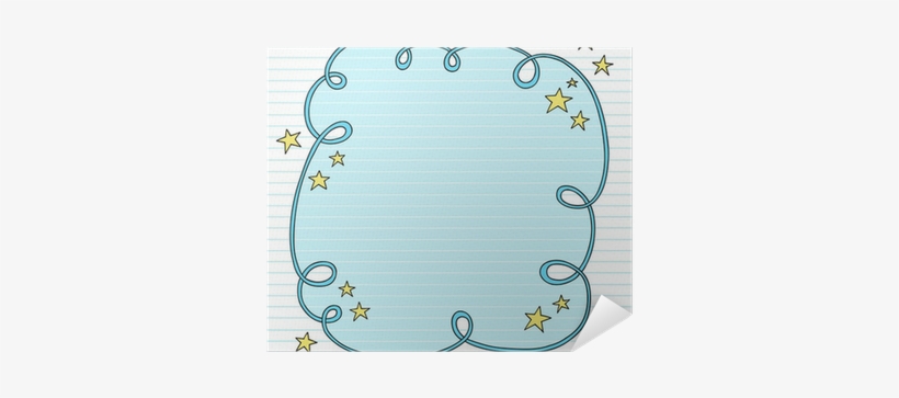 Notebook Doodle Lined Paper Frame Border Vector Poster - Psychedelic Notebook Frame Doodle Vector, transparent png download