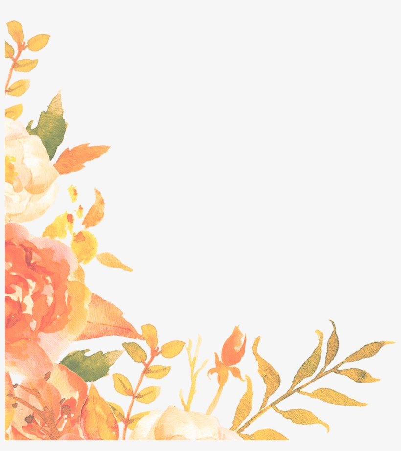 Clip Art Freeuse Enrolment Hello Happiness - Peach Flowers Border Png, transparent png download
