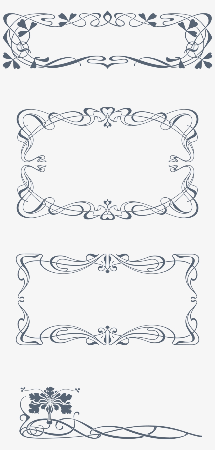 Download Vintage Art Nouveau Art Nouveau 285 Vector - Art, transparent png download