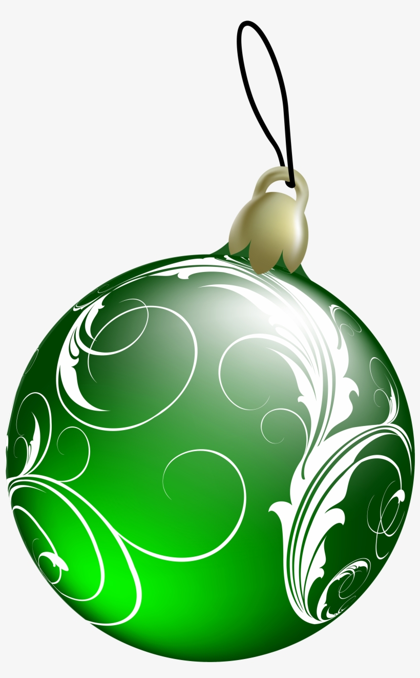 Beautiful Green Christmas Ball Png Clipart Best Web - Green Christmas Ornaments Png, transparent png download