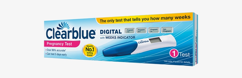 Clearblue Digital Pregnancytest With Weeks Indicator - Clearblue Digital Pregnancy Test 1, transparent png download