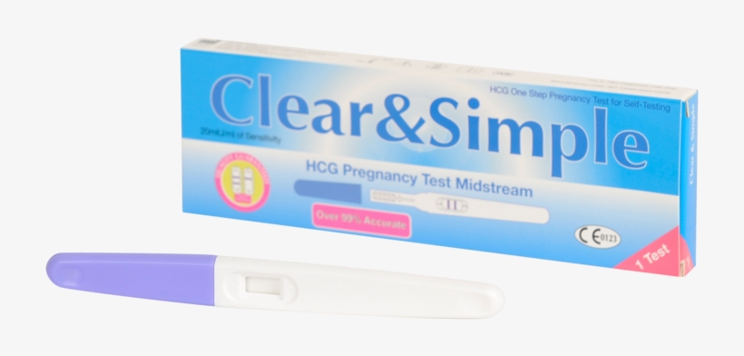 Clear & Simple Pregnancy Test Midstream - Clear & Simple Clear And Simple Pregnancy Test, transparent png download