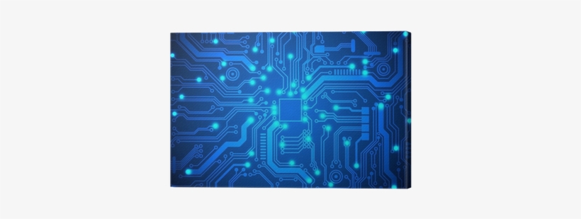 Circuit Board Vector Background Canvas Print • Pixers® - Circuit, transparent png download