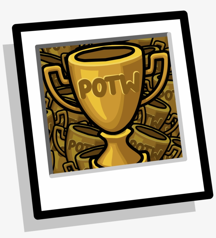 Potw Icon - Club Penguin Camo Background, transparent png download