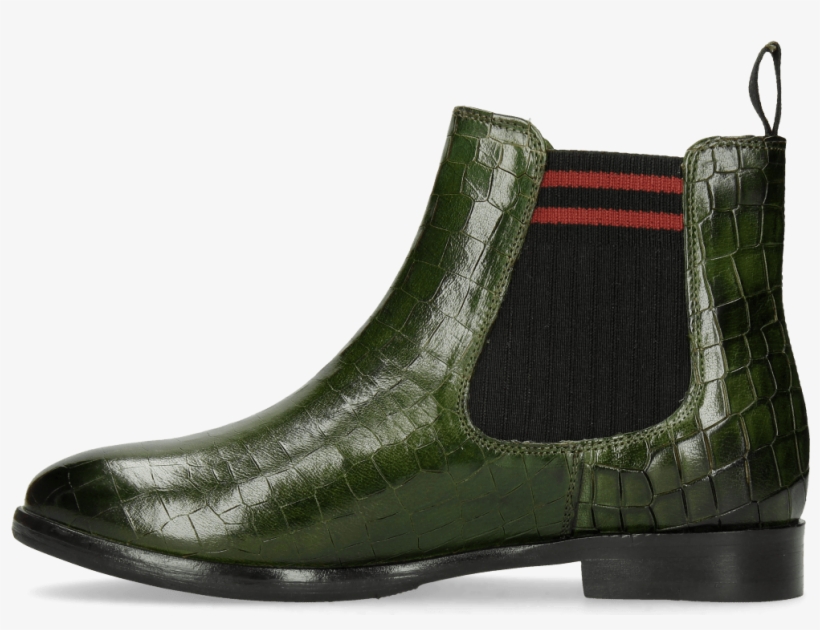 Ankle Boots Daisy 6 Ultra Green Elastic Lines Red - Chelsea Boot, transparent png download