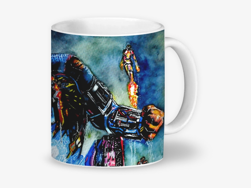 Caneca Homem De Ferro Em Aquarela De Margarete Bomna - Iron Man In Watercolor, transparent png download