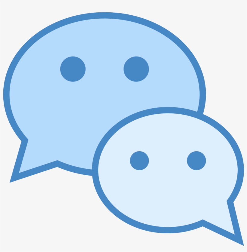 All Icons Are In The Flat Vector Style, However, Differ - Blue Wechat Logo Png, transparent png download