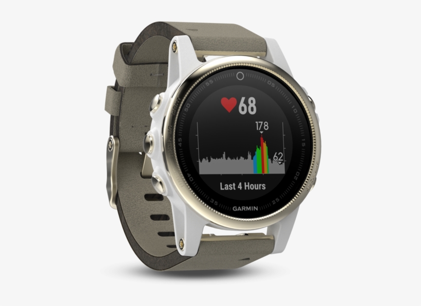 Garmin Fenix 5s Sapphire Champagne W/ Gray Suede Band - Garmin Fenix 5s Champagne Sapphire, transparent png download