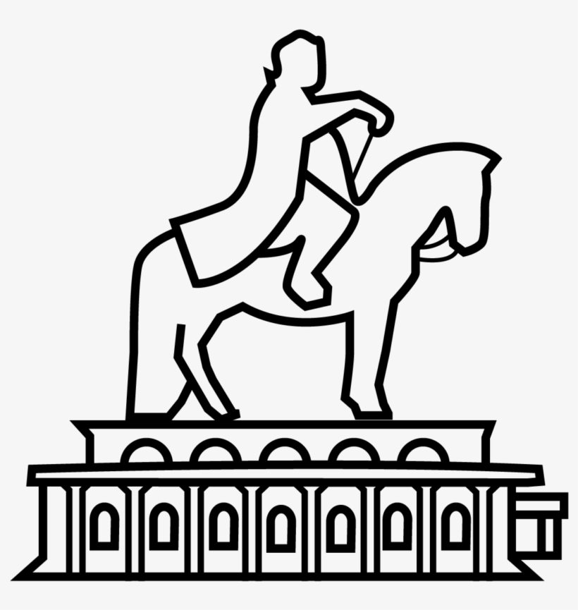 Mongolia Genghis Khan Statue - Stallion, transparent png download