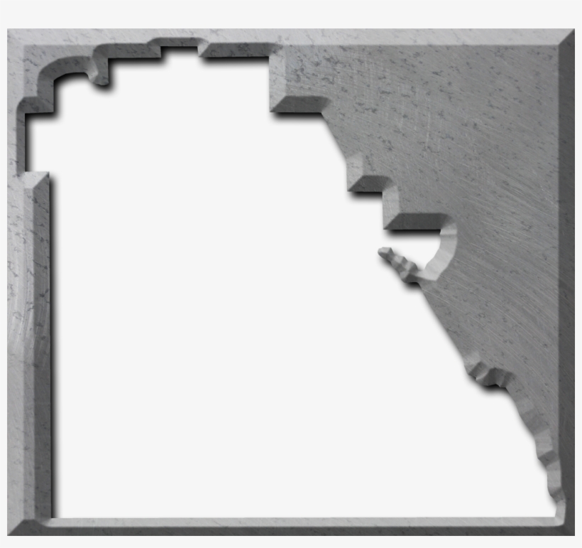 A Map Of Polk With The Map Area Carved Out Of A Rough - Architecture, transparent png download
