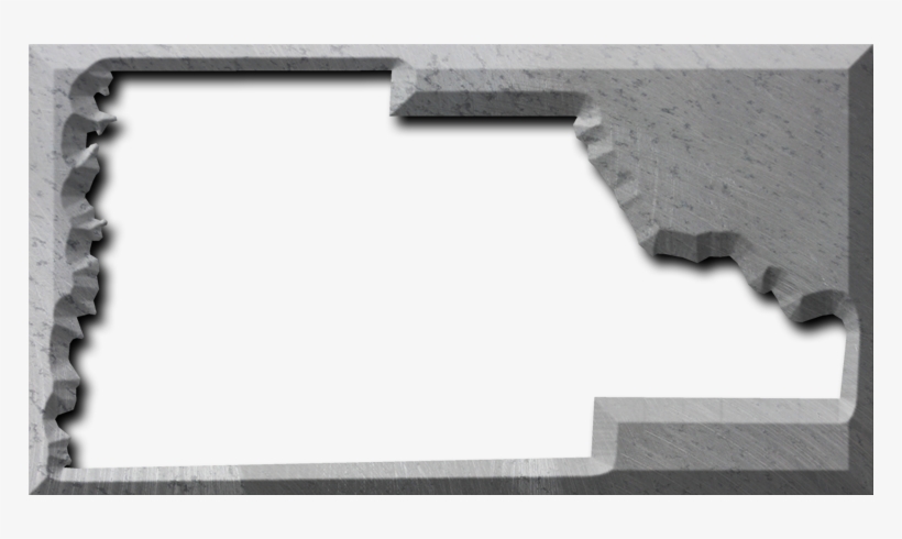 A Map Of Hernando With The Map Area Carved Out Of A - Monochrome, transparent png download