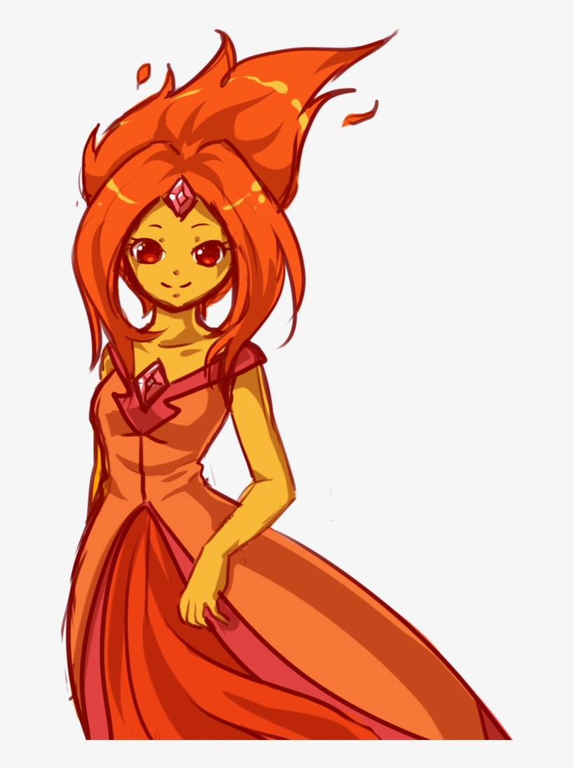 Flame Princess Wip By Raineseryn-d5ki6ge Flame Princess, - Время Приключений Аніме Принцесса Огня, transparent png download