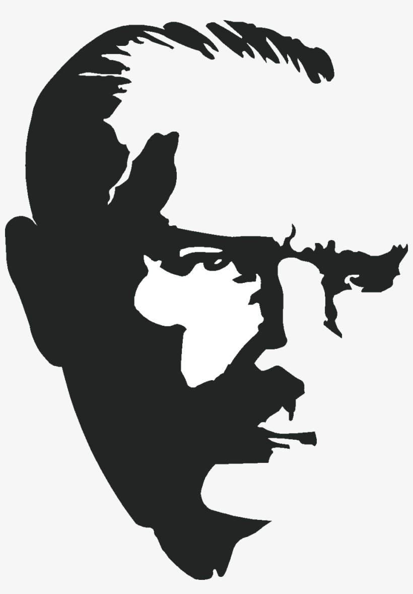 Ataturk-silueti04 Freelogovectors - Net - Çiftlikköy Atatürk Anadolu Lisesi, transparent png download