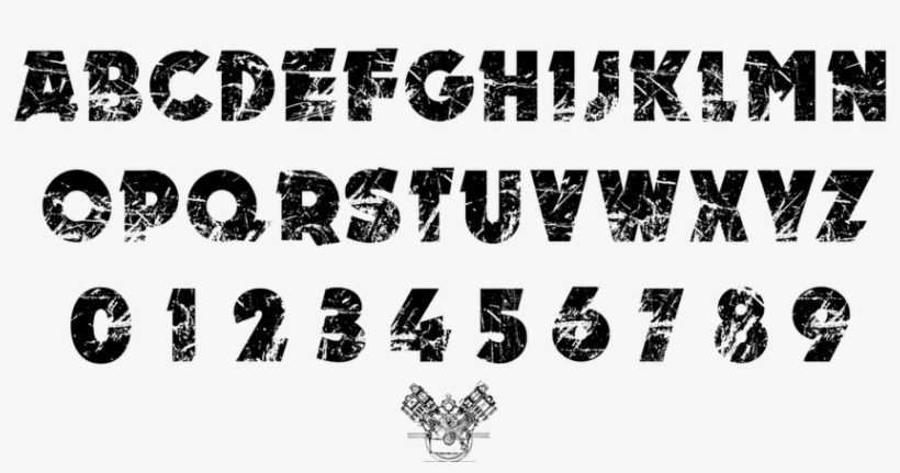 A Lovely Scratchy Grunge Face), New Motor (2013), - Dust Font, transparent png download