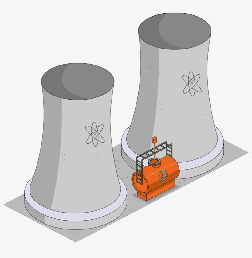 Cooling Towers Springfield Library 2 Burns Manor Tapped - Usina Nuclear Simpsons Png, transparent png download