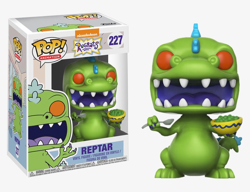 90's Nickelodeon Rugrats Reptar With Cereal Box Funko - Funko Pop Reptar With Cereal, transparent png download