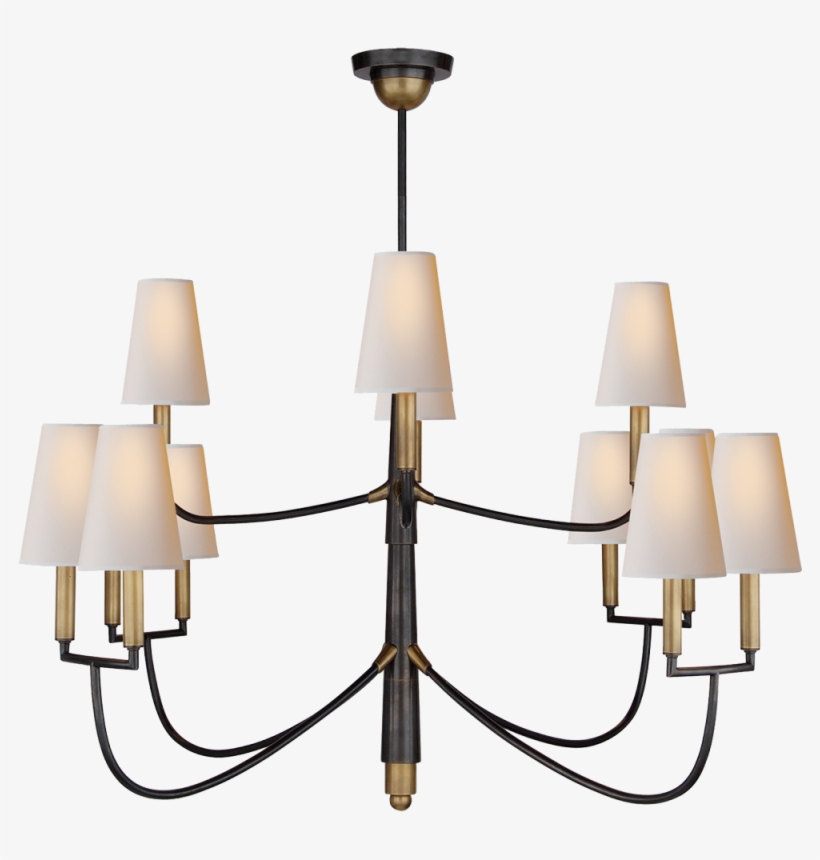 Farlane Large Chandelier In Bronze With Hand-rub - Visual Comfort Farlane Large Chandelier, transparent png download