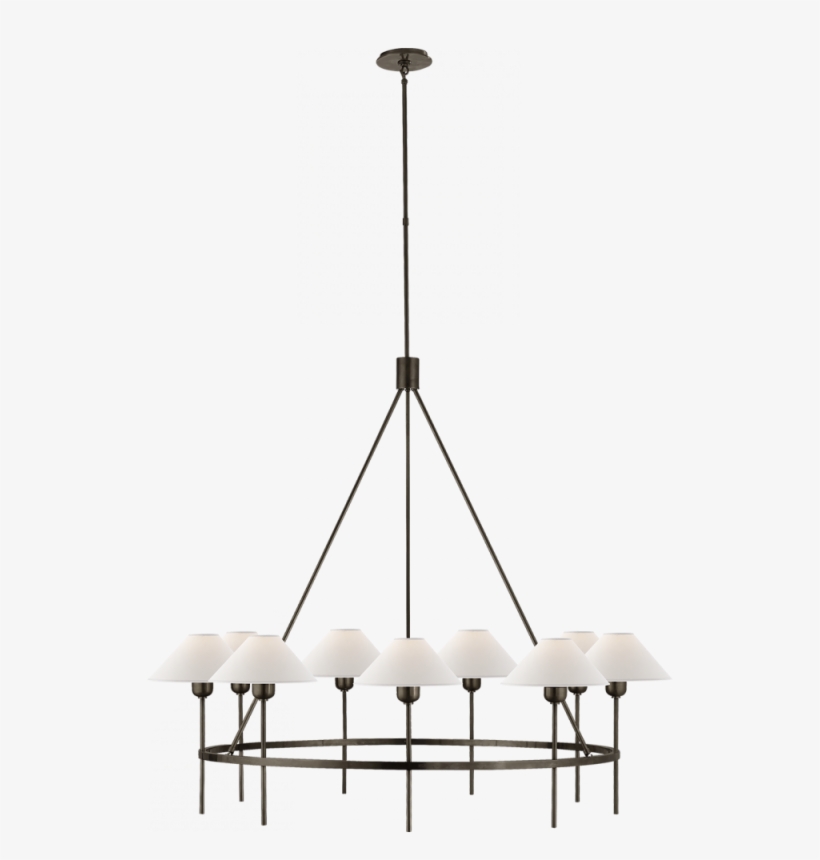 Hackney Large Chandelier In Bronze With Natural - Chandelier, transparent png download