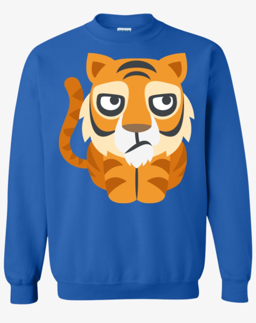 Bored Tiger Emoji Sweatshirt - Apparel Printing Emoji Tiger Face Lunch Bag, transparent png download