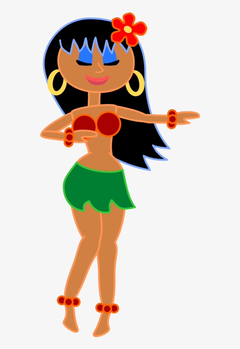 Cartoon Hula Girl Png, transparent png download