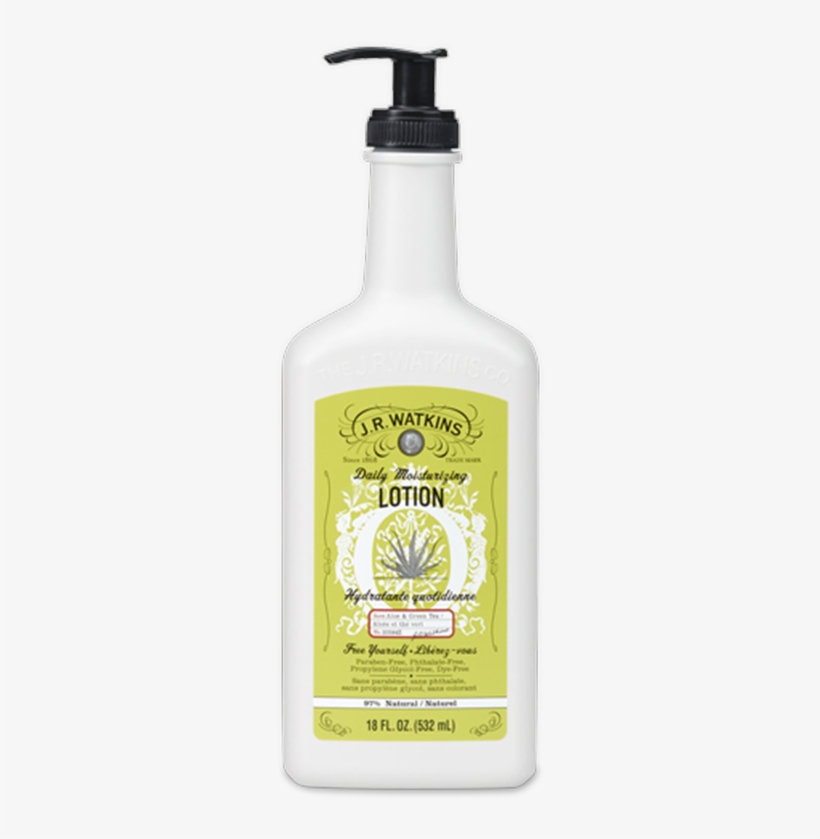 Lotion, Daily Moisturizing, 18 Fl Oz, Aloe & Green - Jr Watkins Daily Moisturizing Lotion - Aloe And Green, transparent png download