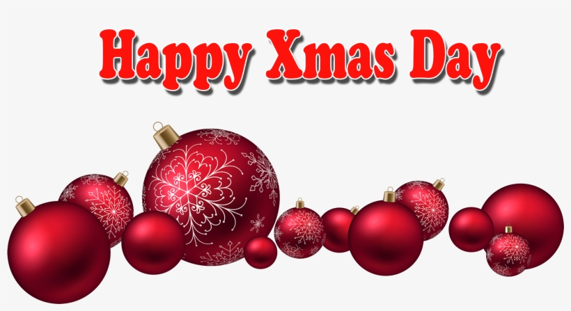 Xmas Day Png Transparent Image - Red Christmas Ball Clipart, transparent png download