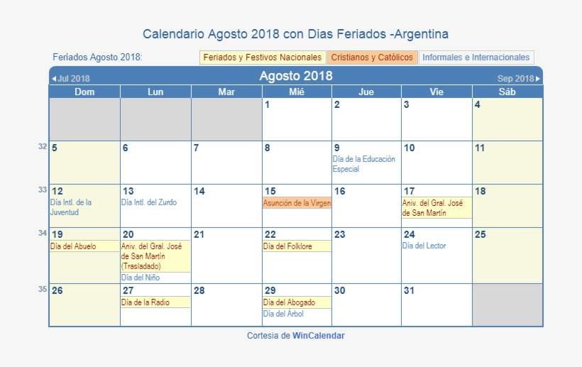 Calendario Argentina Agosto 2018 - Holidays In November 2019, transparent png download