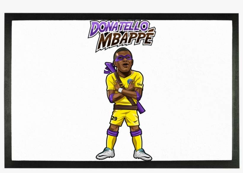 Donatello Mbappe ﻿sublimation Doormat - Mbappe Donatello T Shirt, transparent png download