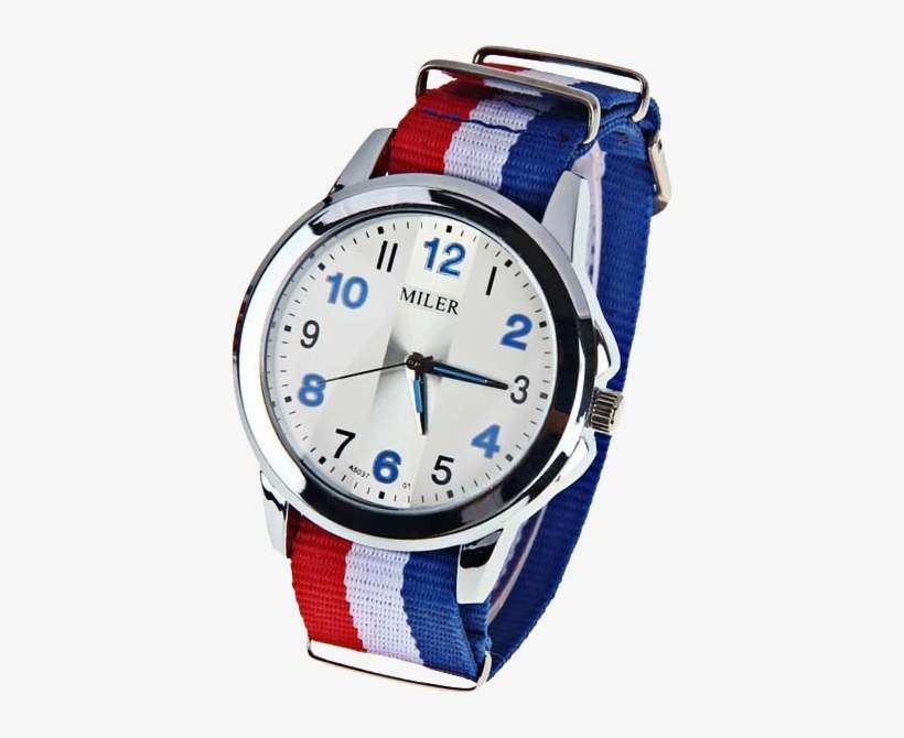 Brand Miler Nylon Watch Band French Flag Strap Summer - Sports, transparent png download