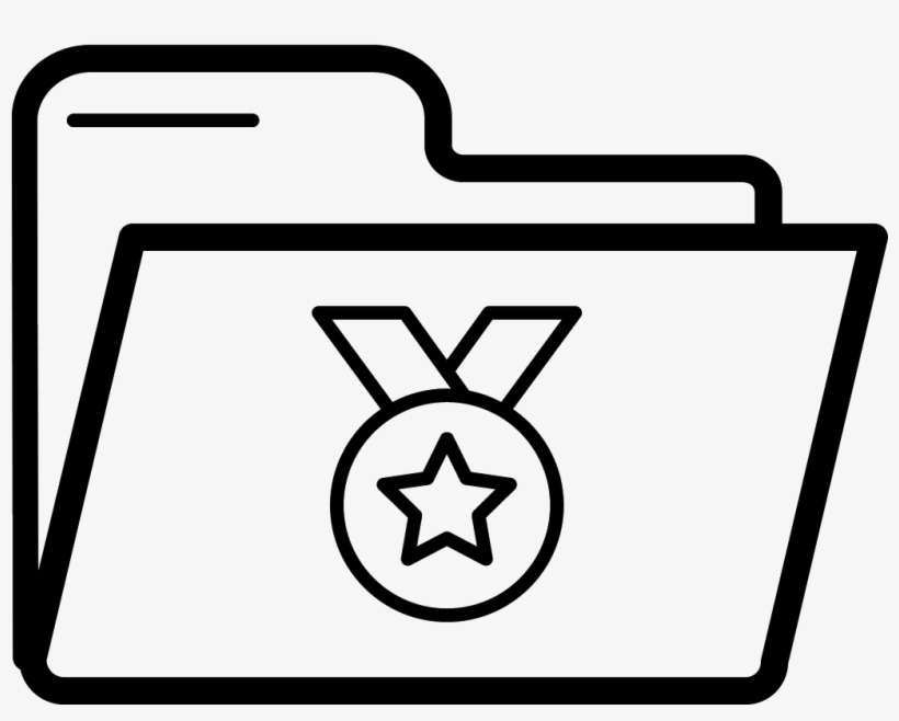 Medal And Certificate Folder Icon - Icon, transparent png download