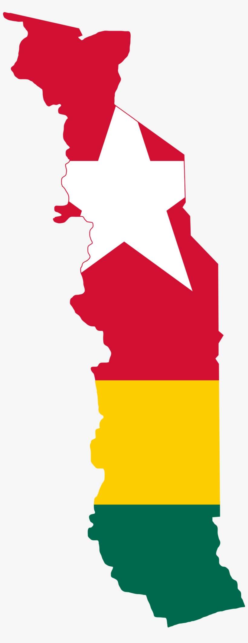 Togo Flag Map - Togo Map And Flag, transparent png download