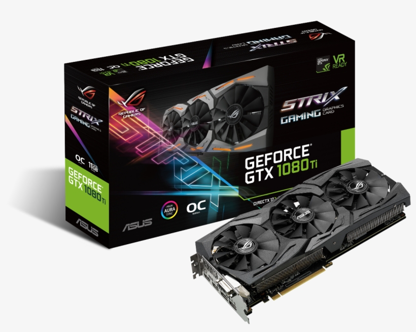 Fastest Gaming Performance - Asus Geforce Gtx 1080 Strix Graphics Card (8gb), transparent png download
